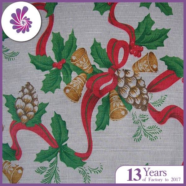 Polyester Printing Christmas Table Cloth Fabric