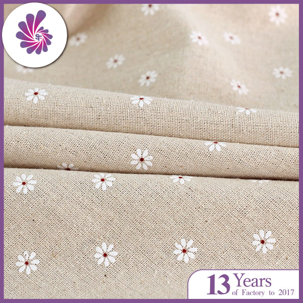 Linen Fabrics with Flower Printings for Table cloth