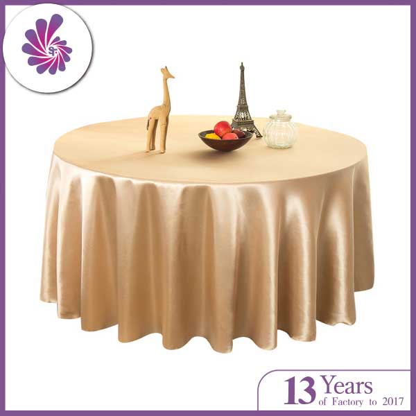 SATIN Round Tablecloth For Wedding Banquet Restaurant