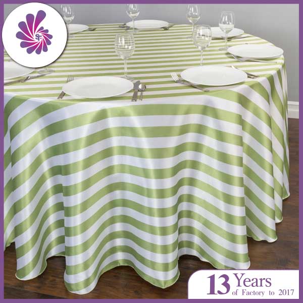 SATIN Stripe Tablecloth For Wedding Banquet Restaurant