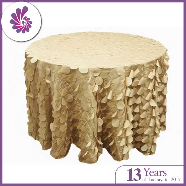 Wedding Decoration Taffeta Petal Table Cloth