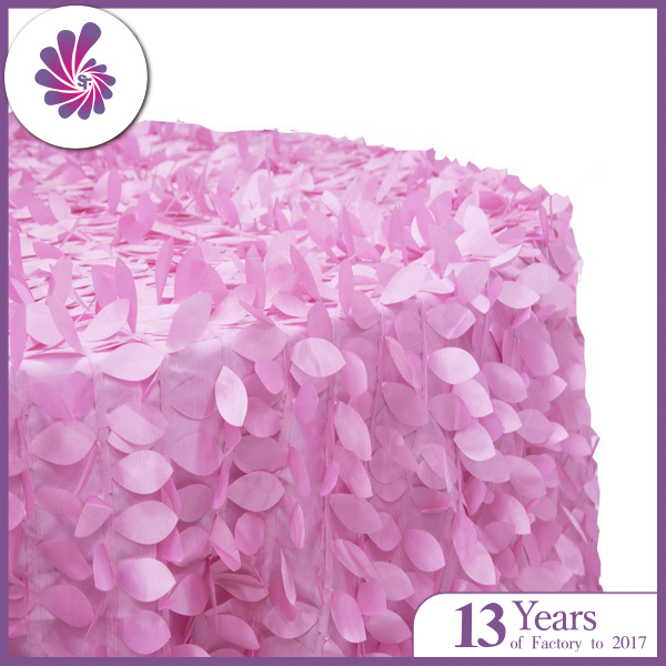 Oval Leaf Petal Taffeta Table Cloth For Wedding and Party