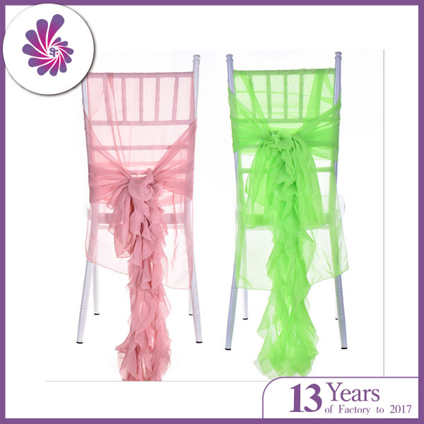 Chiffon Curly Willow Chiavari Chair Cover