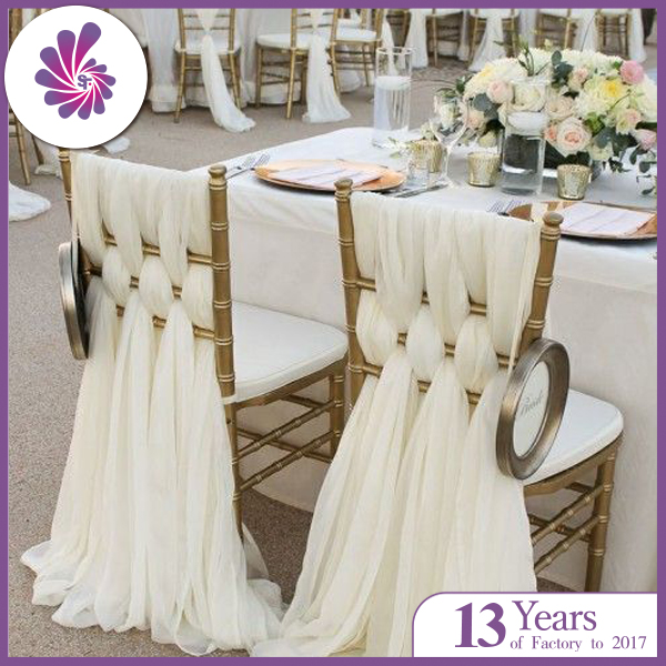 Elegant Wedding Chiffon Chair Cover