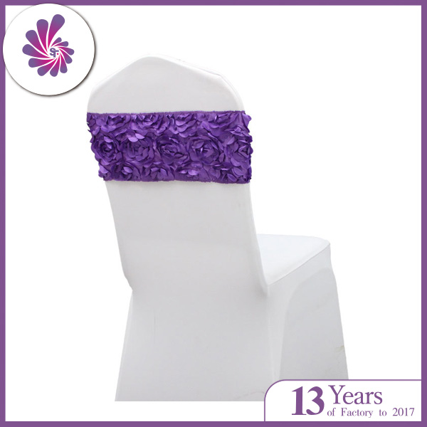 Satin Rosette Chair Band for Wedding