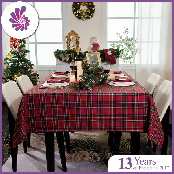 Plaid Rectangle Table Cloth 60x120 Inch Waterproof Holiday Decoration Tablecloth